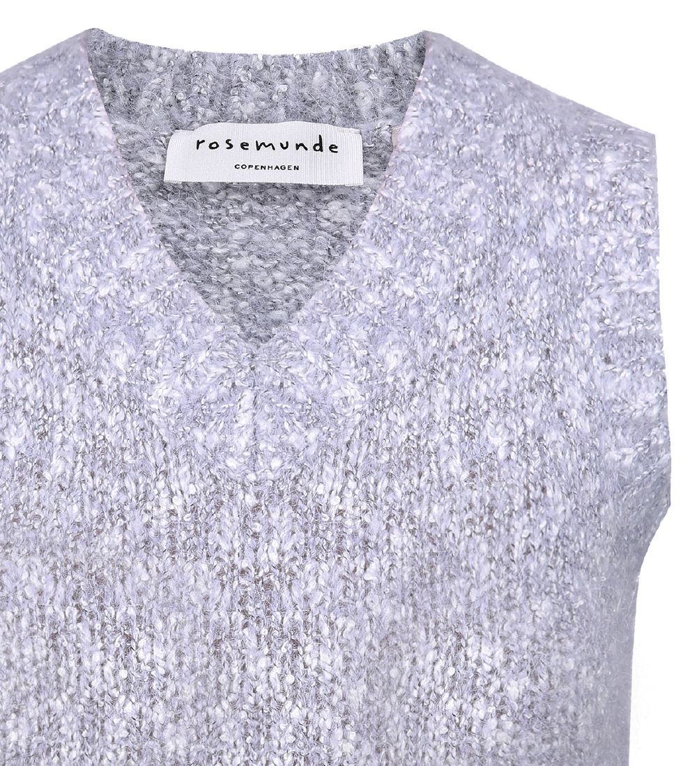 Rosemunde Vest - Alpaka/Uld - Arctic Blue Melange