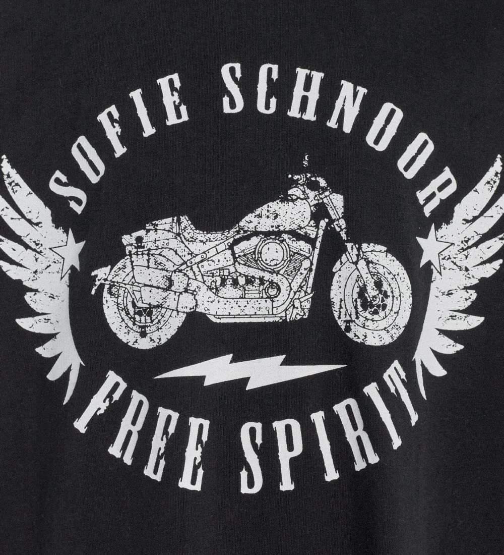 Petit by Sofie Schnoor T-Shirt - Black m. Motorcykel