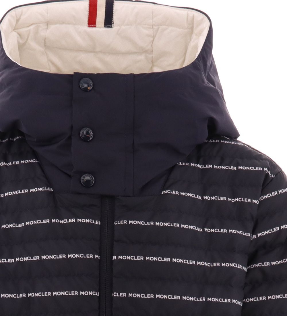 Moncler Dunjakke - Bergo - Sort m. Logostriber