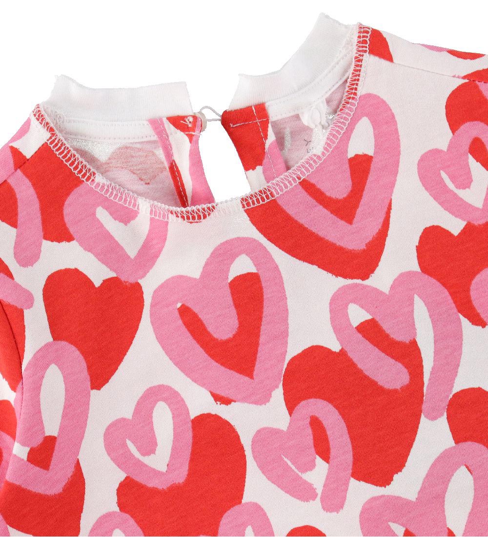Stella McCartney Kids T-shirt - Hvid/Rød m. Hjerter