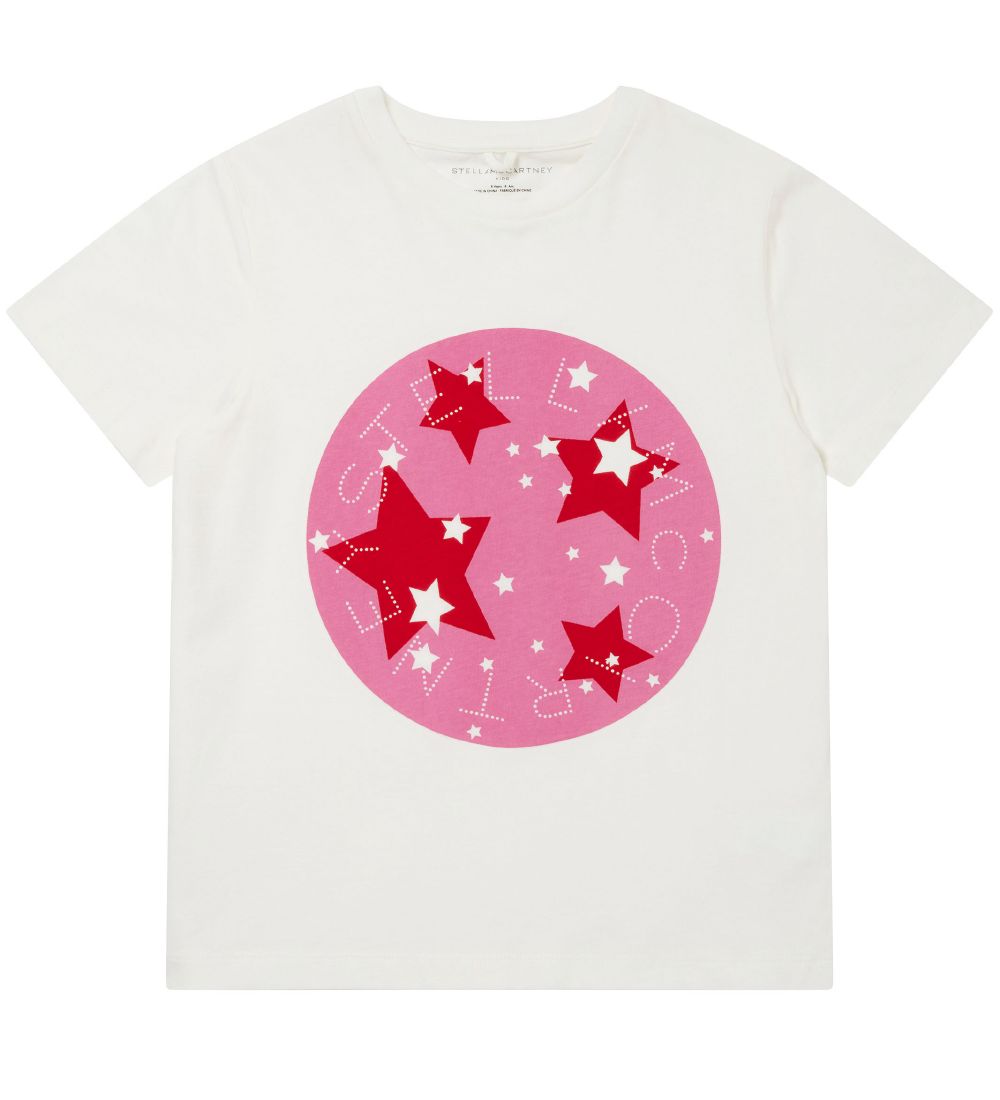 Stella McCartney Kids T-Shirt - Hvid m. Pink