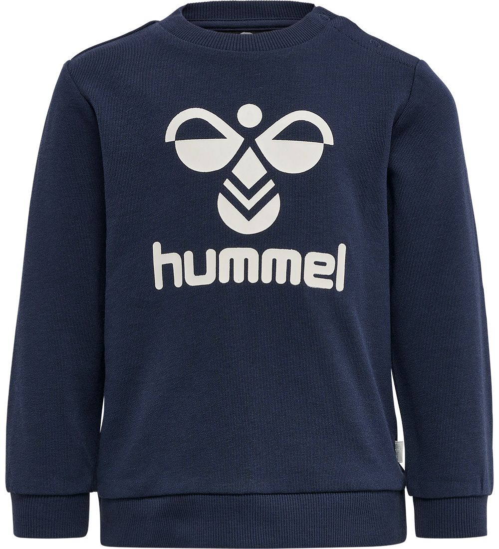Hummel Sweatshirt/Sweatpants - hmlArine - Black Iris m. Hvid