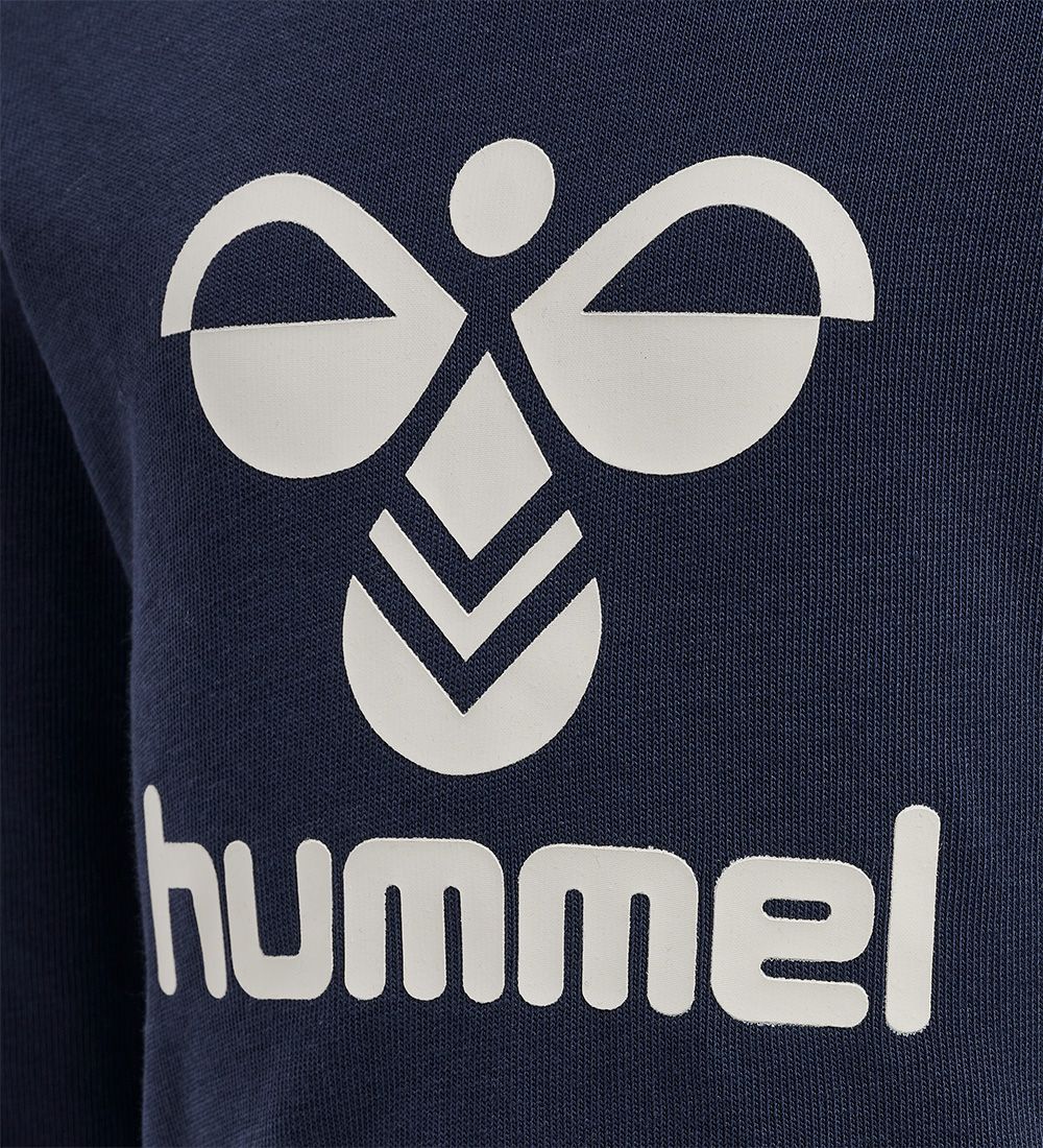Hummel Sweatshirt/Sweatpants - hmlArine - Black Iris m. Hvid