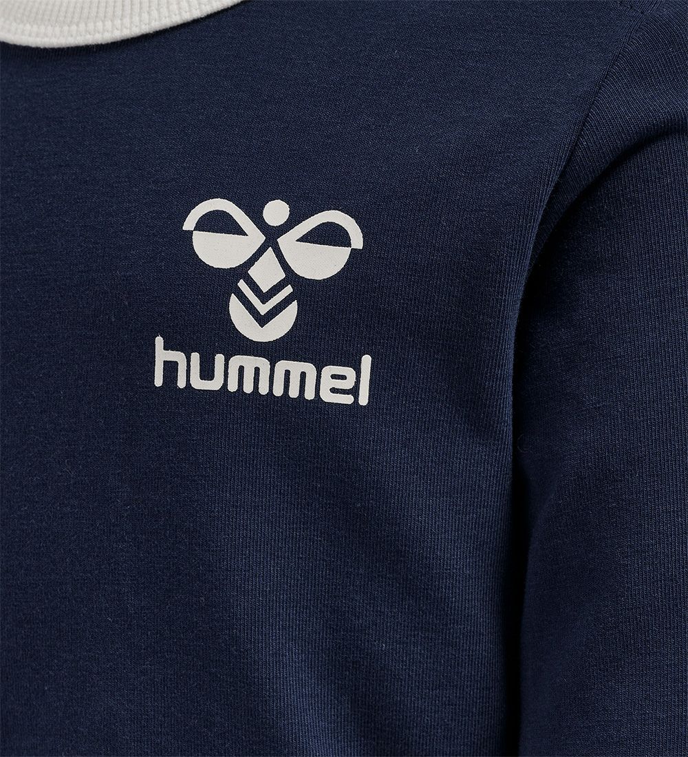 Hummel Bluse - hmlMaule - Black Iris m. Hvid