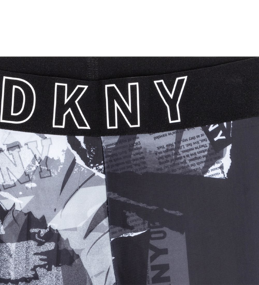 DKNY Leggings - Spring - Sort/Hvid m. Fotoprint