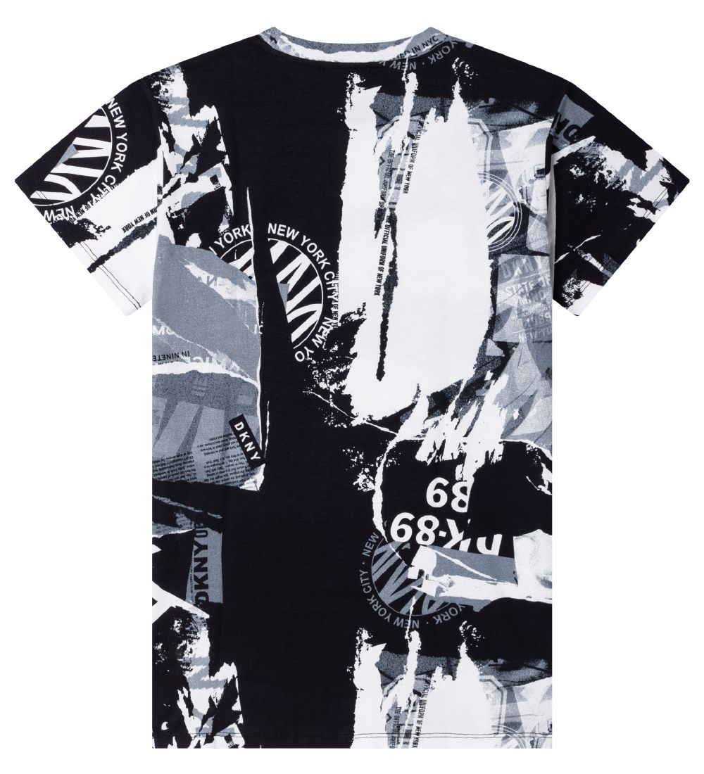 DKNY Kjole - Spring - Sort/Hvid m. Fotoprint