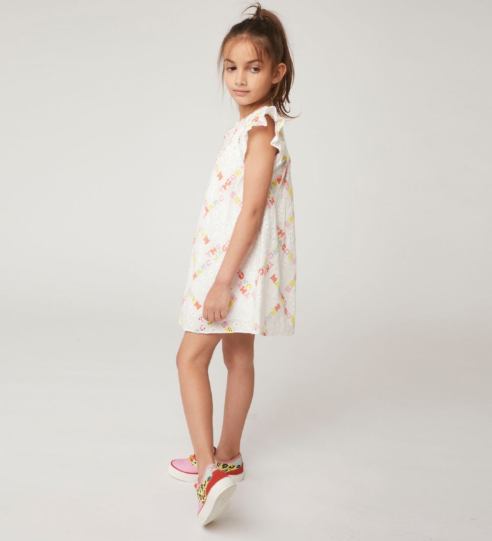 Little Marc Jacobs Kjole - The Babydoll Dress - Hawaii - Hvid/Pa