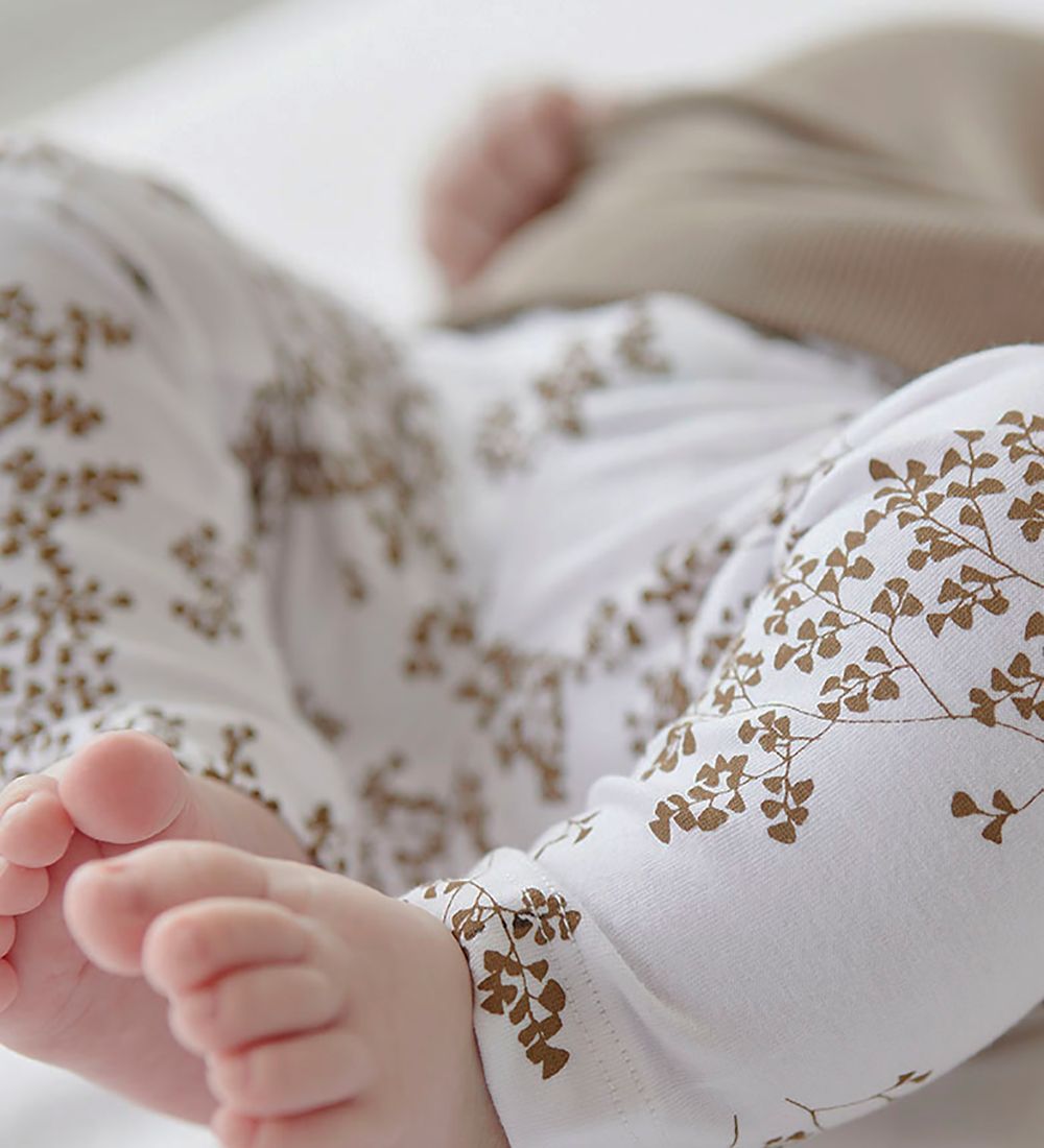 Gro Leggings - Malak - White m. Kviste