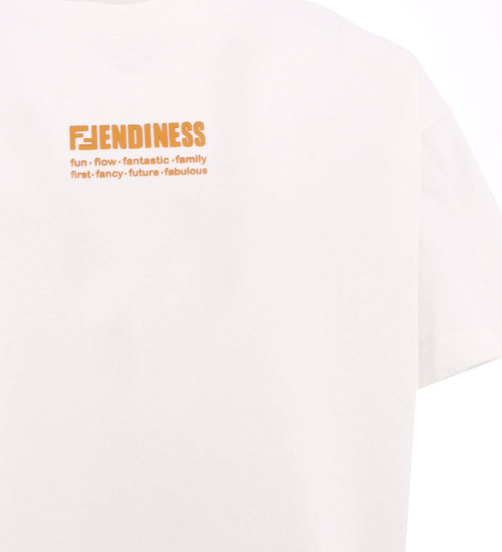 Fendi T-shirt - Hvid m. Orange
