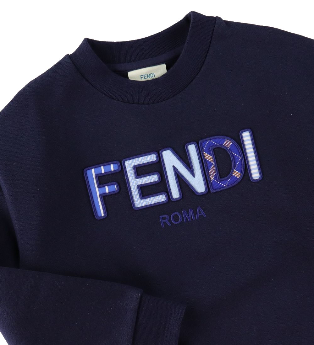 Fendi Sweatshirt - Navy m. Tekst