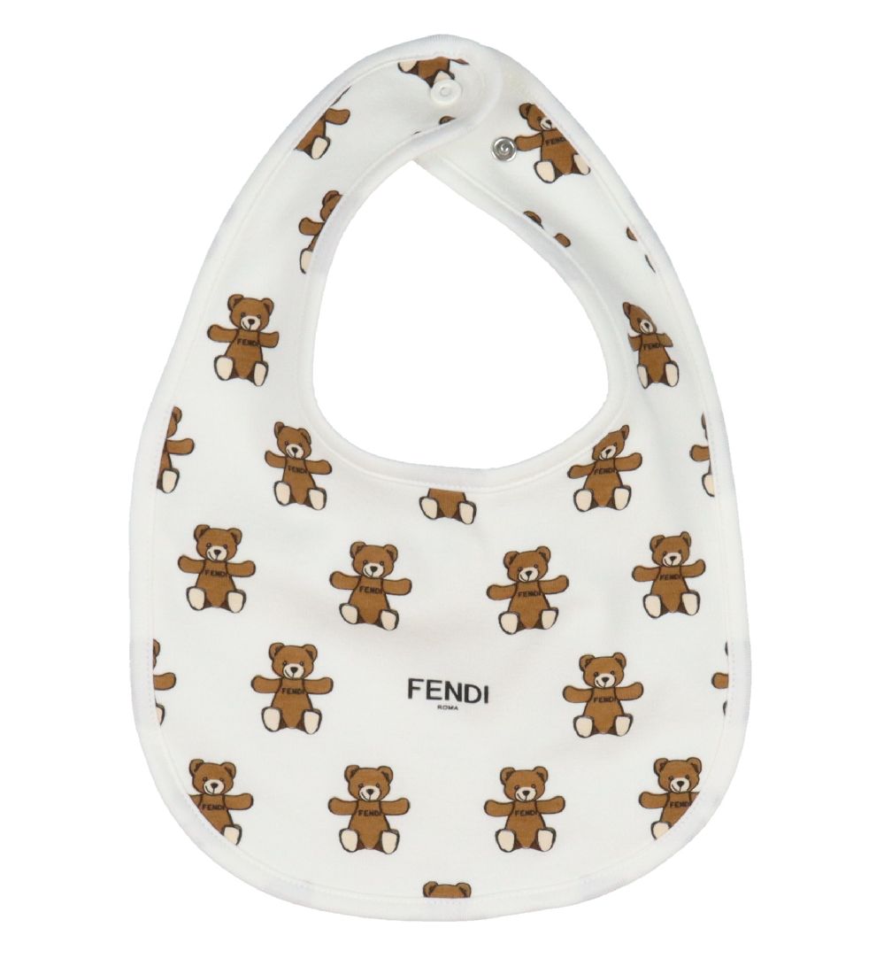 Fendi Savlesmække - 3-pak - Hvid/Brun m. Print