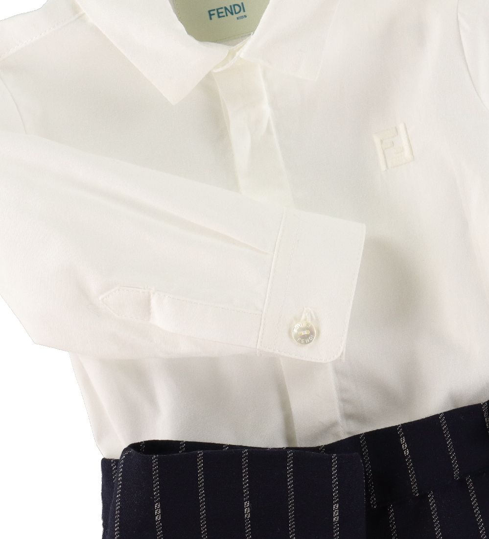 Fendi Sæt - Skjorte/Bukser - Hvid/Navy