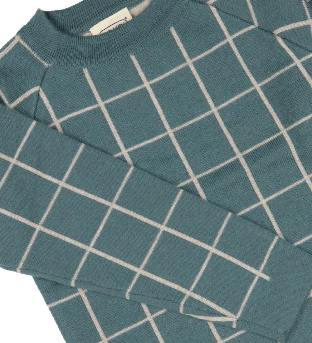 Voksi Bluse - Uld - Sea Green m. Tern