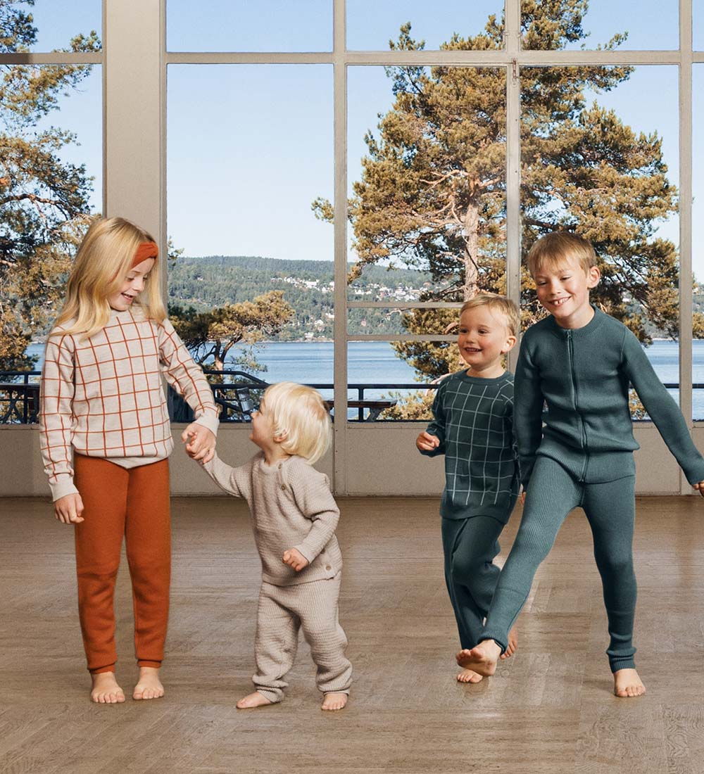 Voksi Bluse - Uld - Sea Green m. Tern
