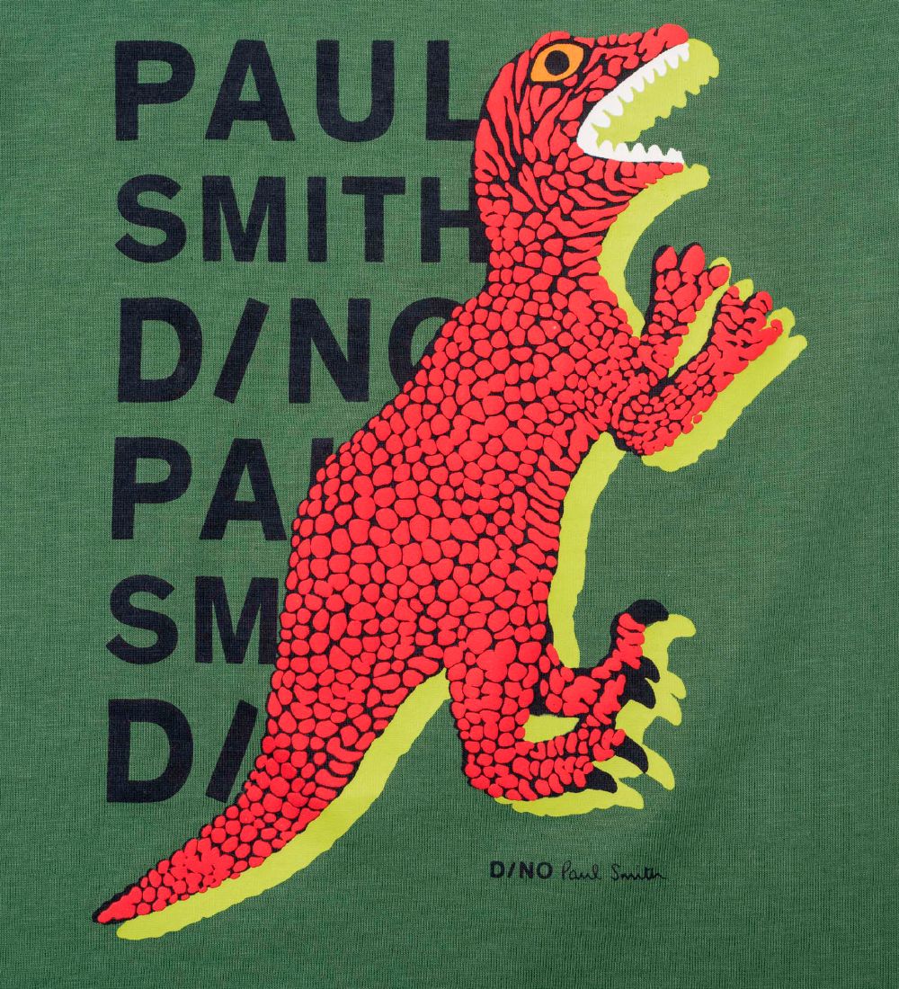 Paul Smith Junior T-shirt - Khaki m. Dino/Tekst