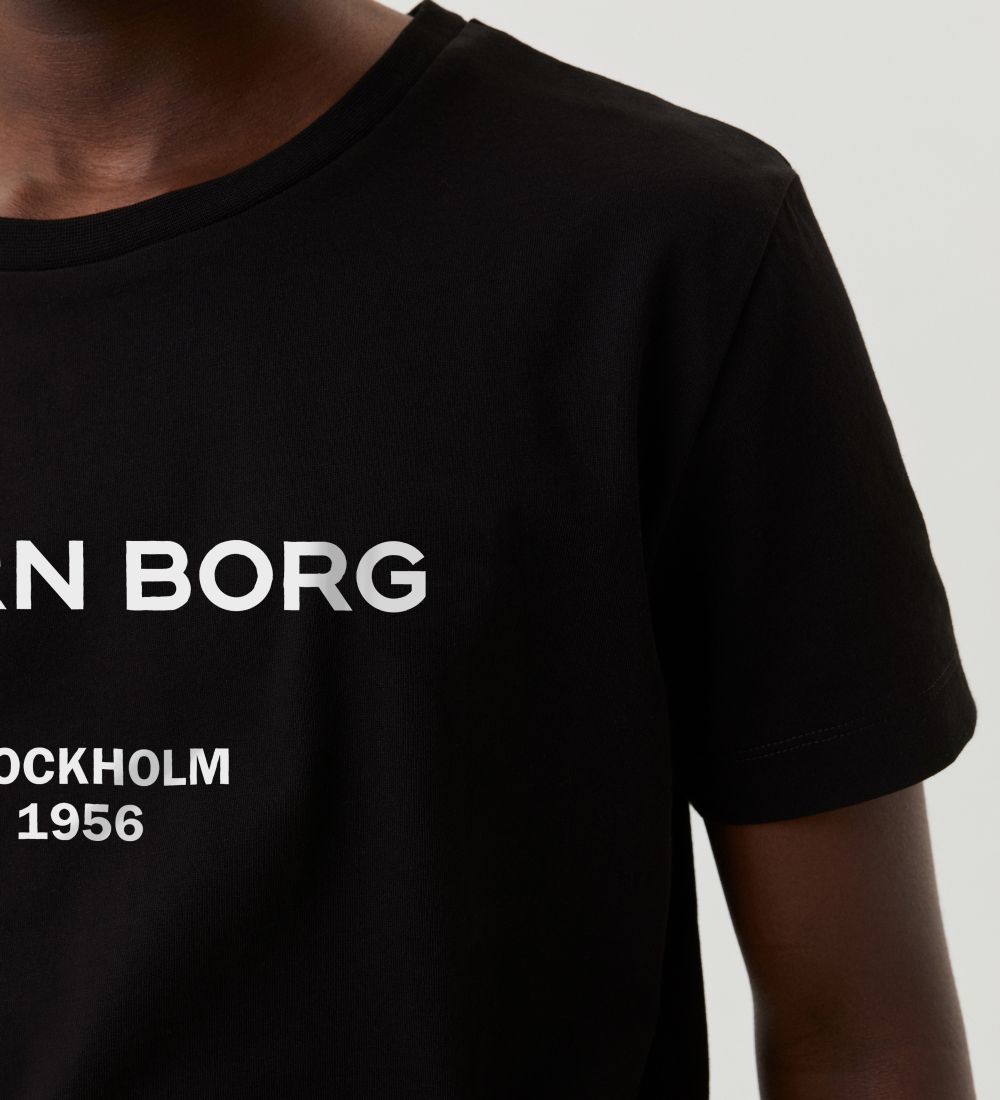 Bjrn Borg T-Shirt - Borg Logo - Black Beauty
