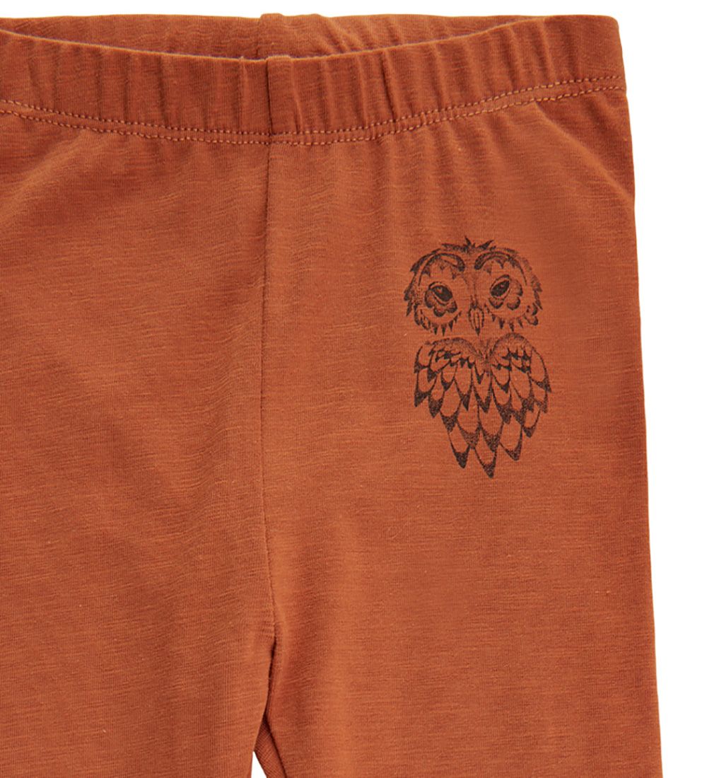 Soft Gallery Leggings - SGBaby Paula - Owl - Bombay Brown