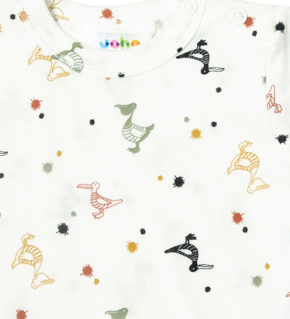 Joha T-shirt - Bambus - Hvid m. Pelikaner