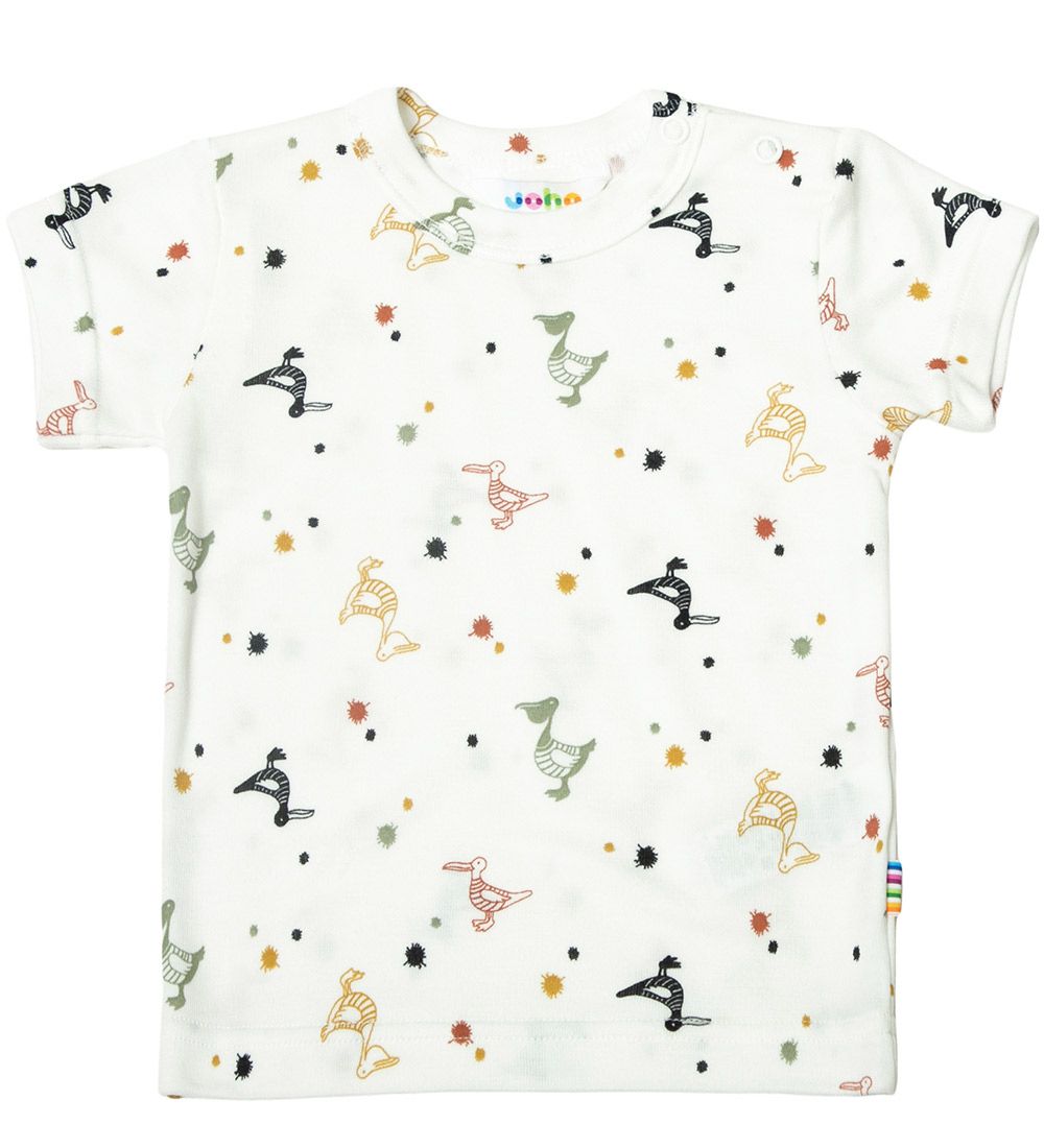 Joha T-shirt - Bambus - Hvid m. Pelikaner
