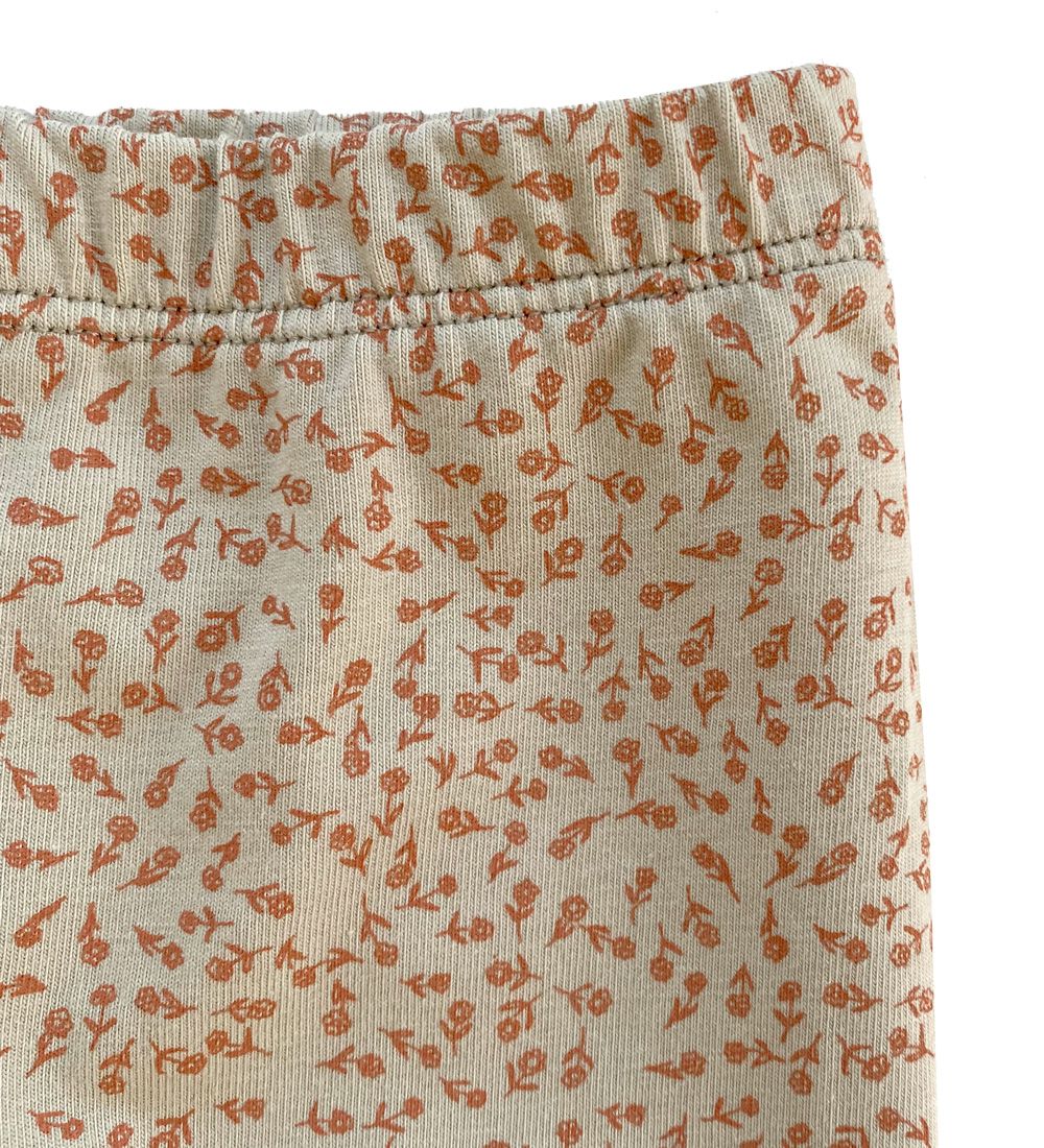 Gro Leggings - Malak - Light Grey Green m. Blomster