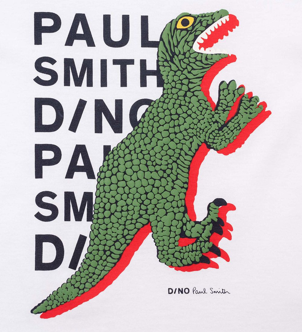 Paul Smith Junior T-shirt - Hvid m. Dino/Tekst