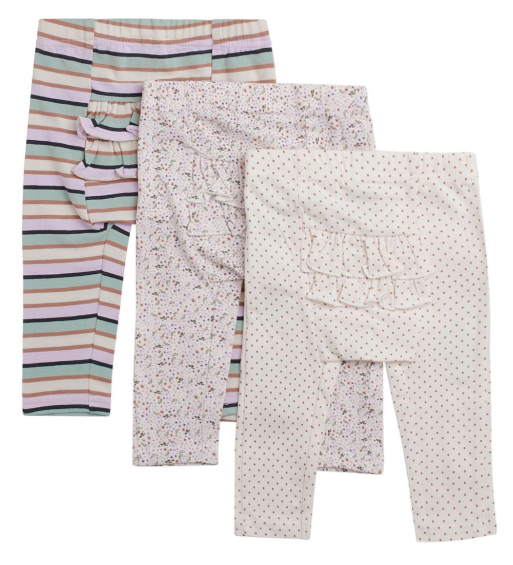 Hust and Claire Leggings - 3-pak - Liva - White Sand