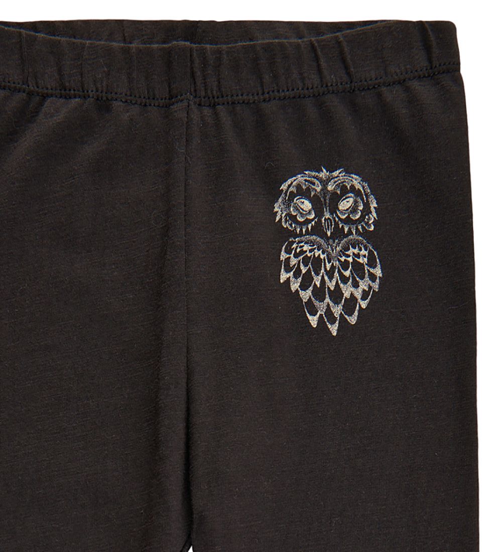 Soft Gallery Leggings - SGBaby Paula - Owl - Jet Black