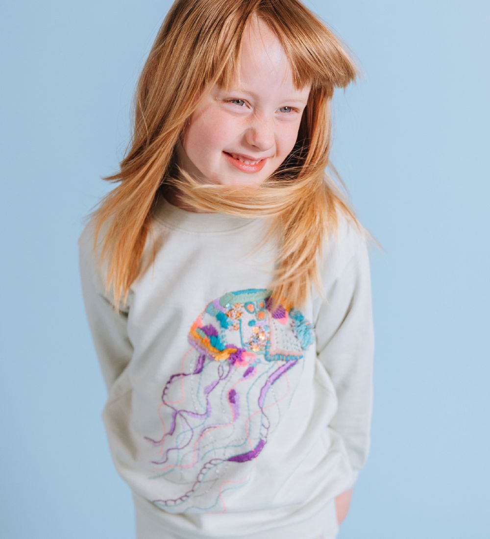 Soft Gallery Sweatshirt - SGGarly Jellyfish - Pale Aqua