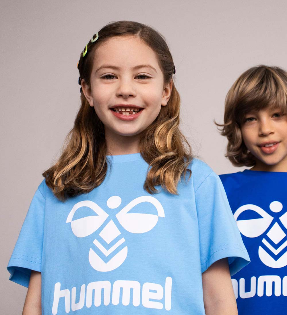 Hummel T-shirt - hmlTres -  Airy Blue