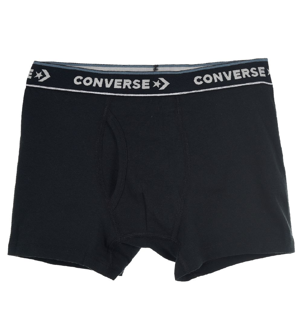 Converse Boxershorts - 2-pak - Sort/Gråstribet