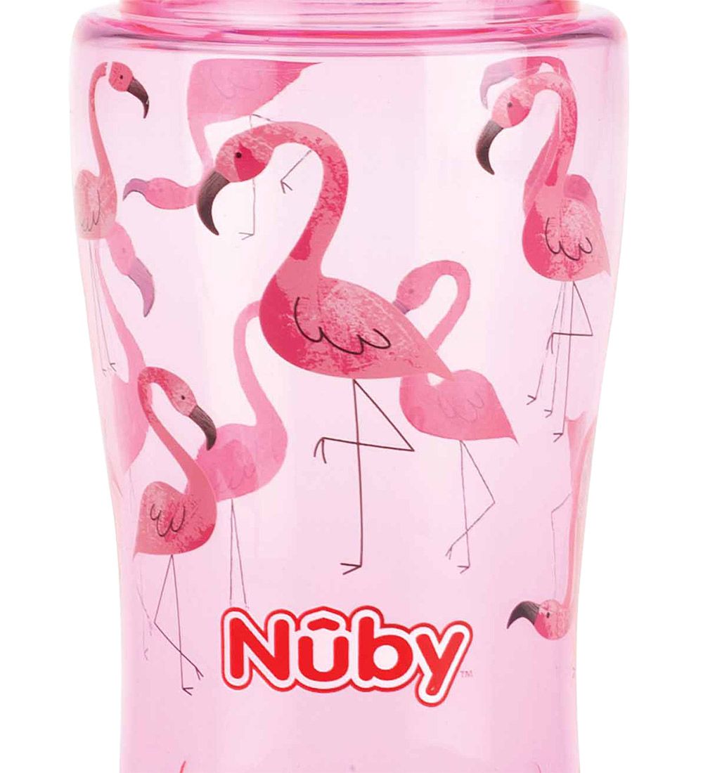 Nuby Drikkedunk m. Sugerr - 360ml - Pink m. Print