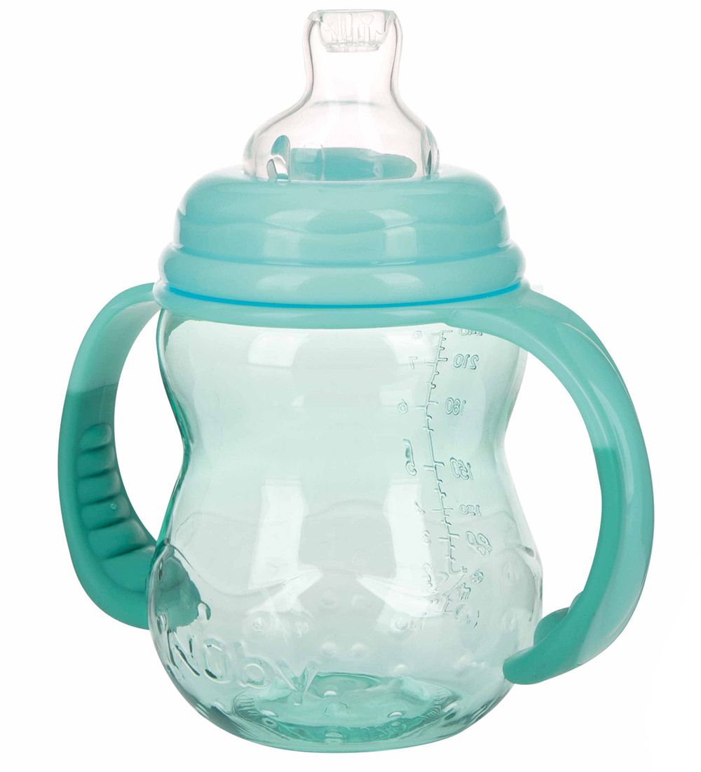 Nuby Drikkeflaske m. Håndtag og Drikketud - 240ml - Aqua
