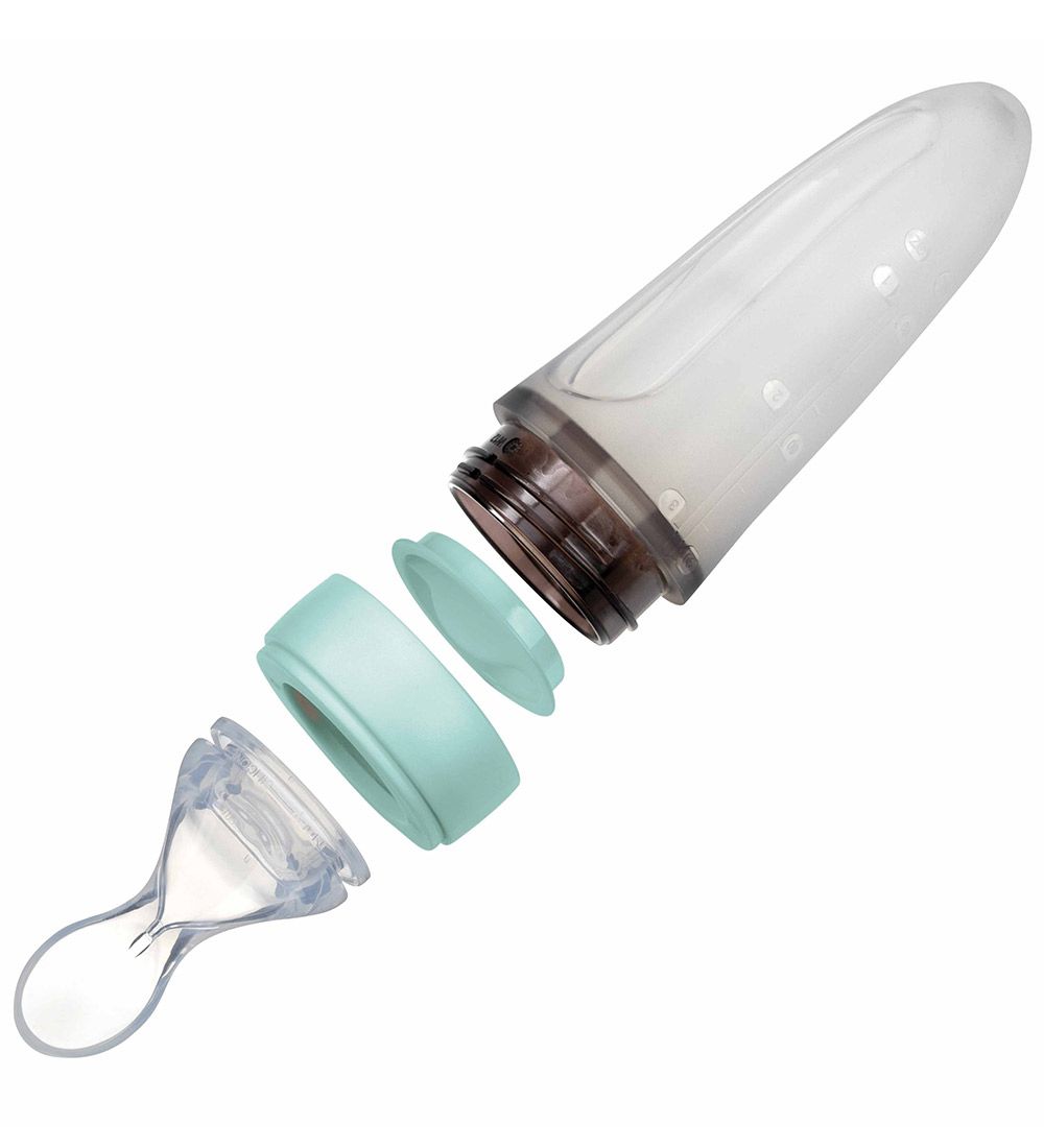 Nuby Madbeholder m. Ske - 90ml - Grøn