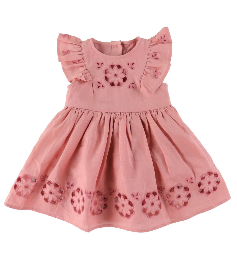 Stella McCartney Kids Kjole - Rosa m. Flæser/Blonder