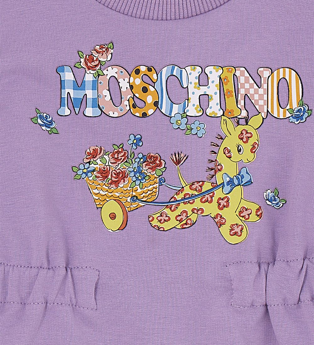 Moschino Kjole - Lilla m. Print