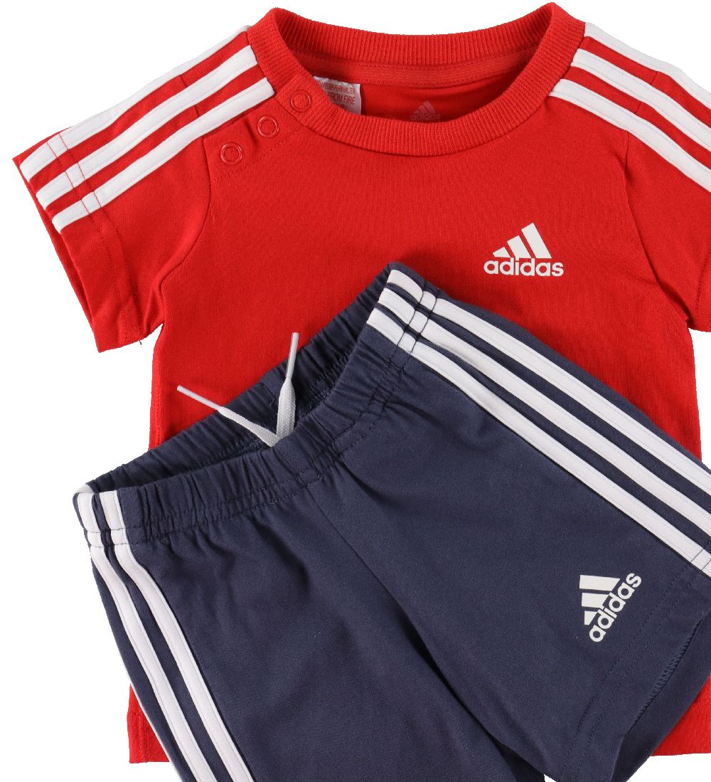adidas Performance St - T-shirt/Shorts - Vivid Red/Navy