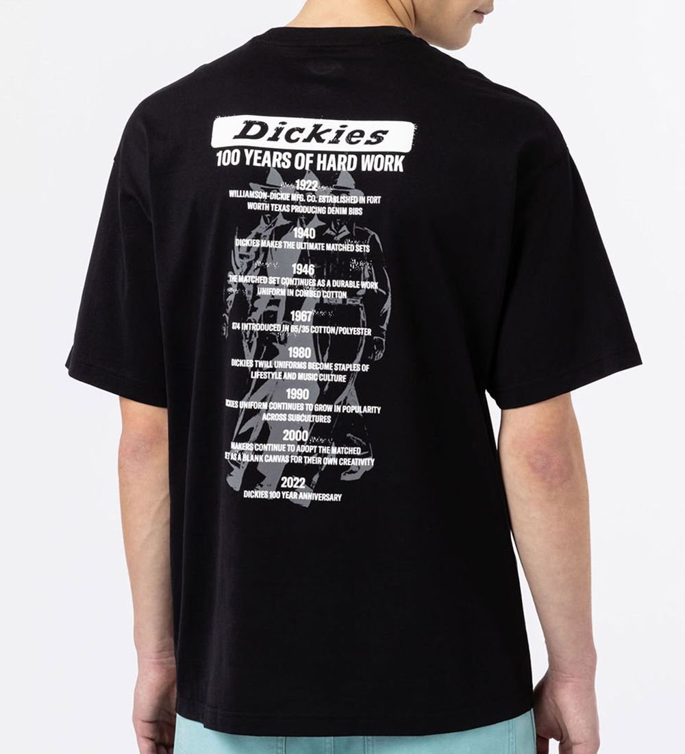 Dickies T-shirt - Dickies 100 Logo - Sort