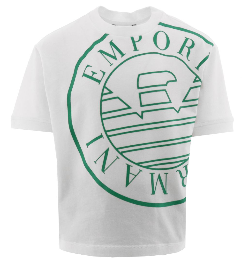 Emporio Armani T-shirt/Shorts - Hvid/Grøn m. Print