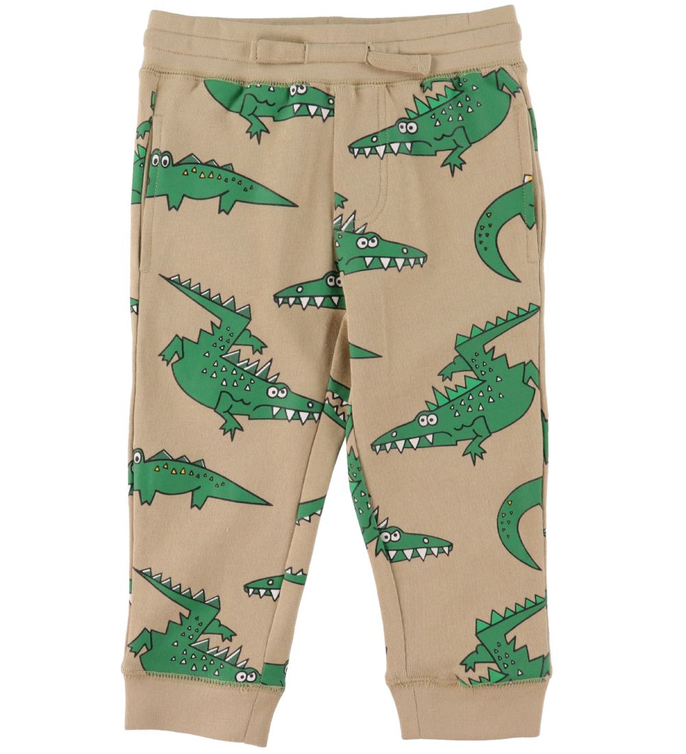 Stella McCartney Kids Sweatpants - Beige/Grøn m. Krokodiller