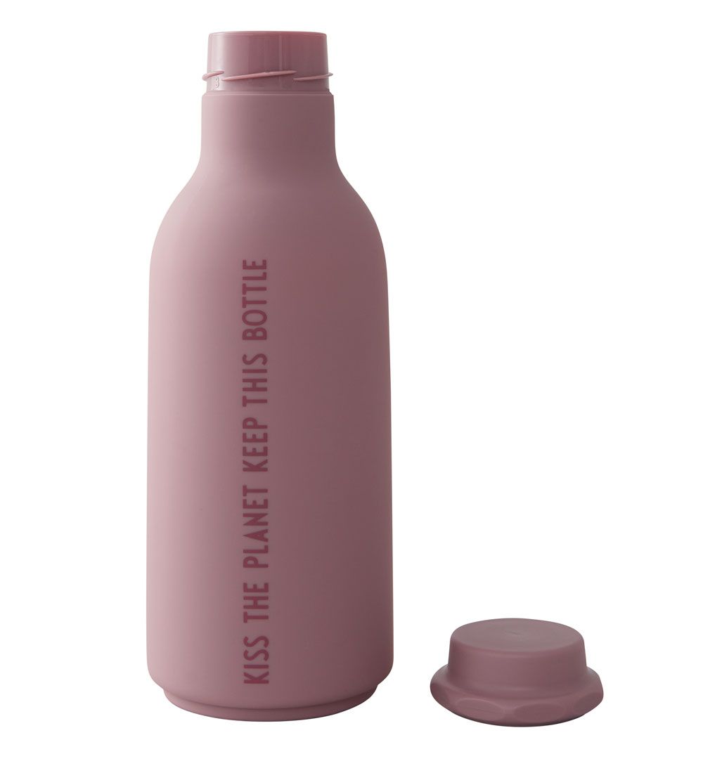 Design Letters Vandflaske - To Go - 500 ml - Rosa m. Tekst