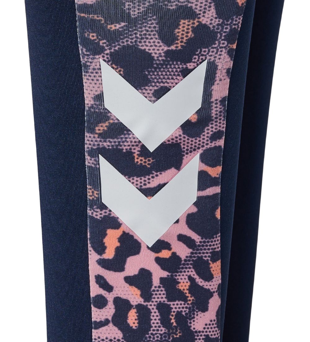 Hummel Leggings - hmlFSK Joy - Black Iris/Heather Rose