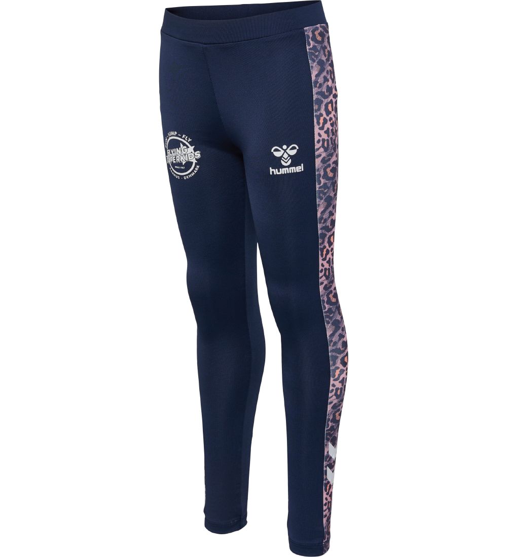 Hummel Leggings - hmlFSK Joy - Black Iris/Heather Rose