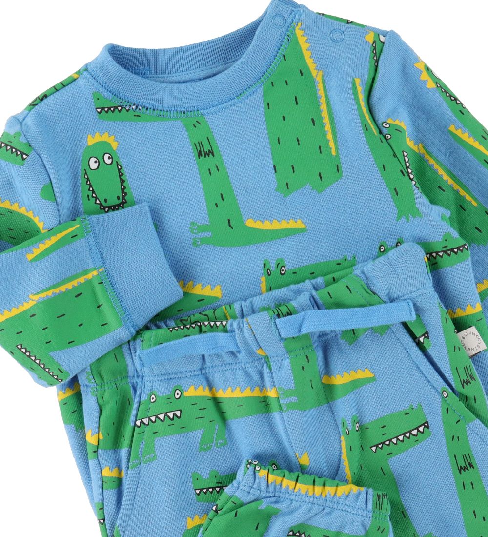 Stella McCartney Kids Sweatsæt - Blå m. Krokodiller
