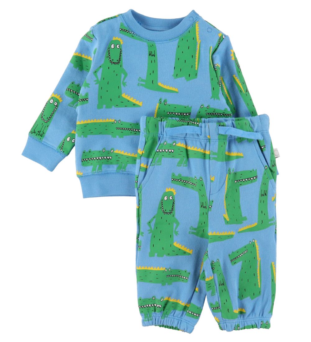 Stella McCartney Kids Sweatsæt - Blå m. Krokodiller