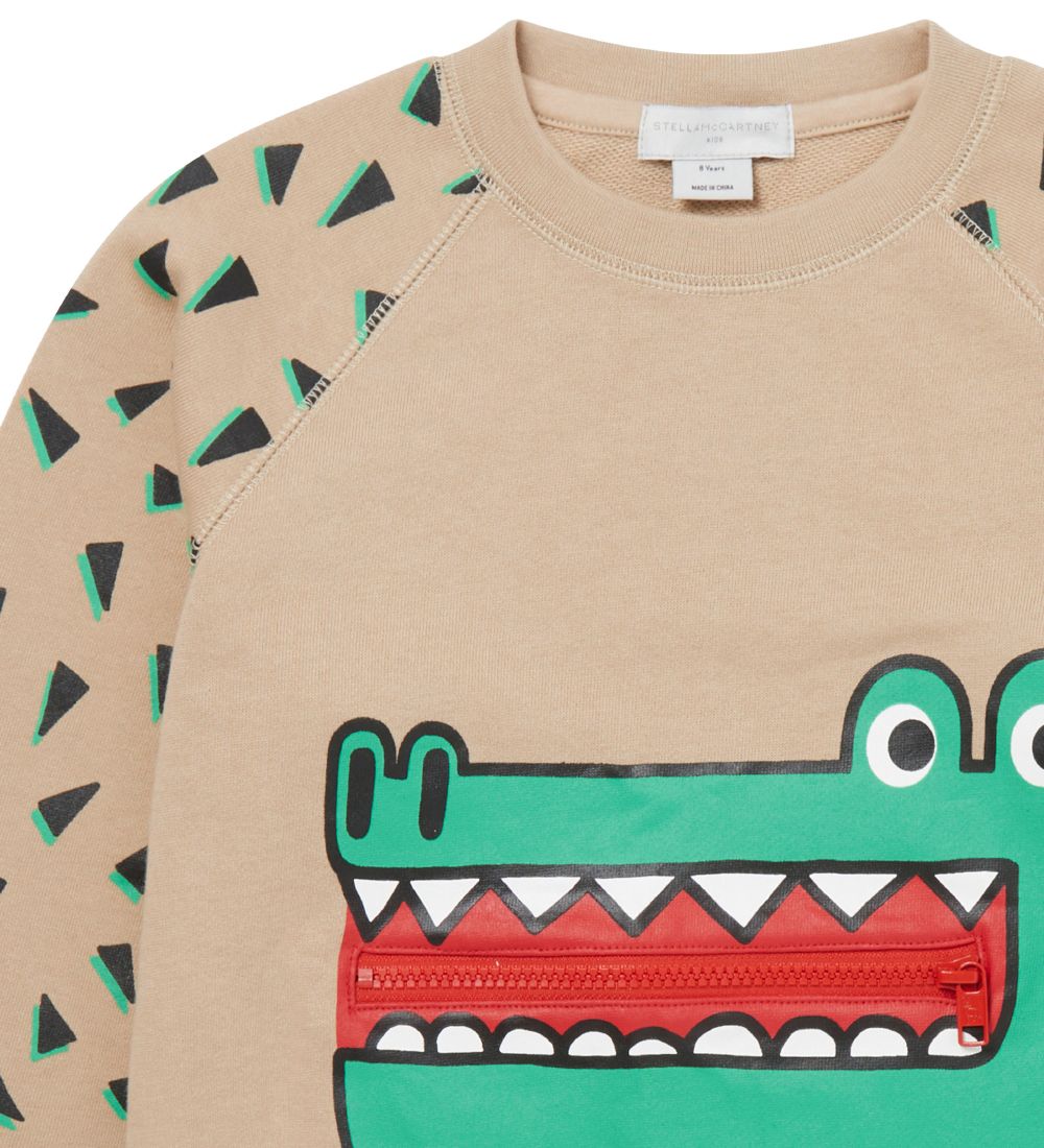 Stella McCartney Kids Sweatshirt - Beige m. Krokodille