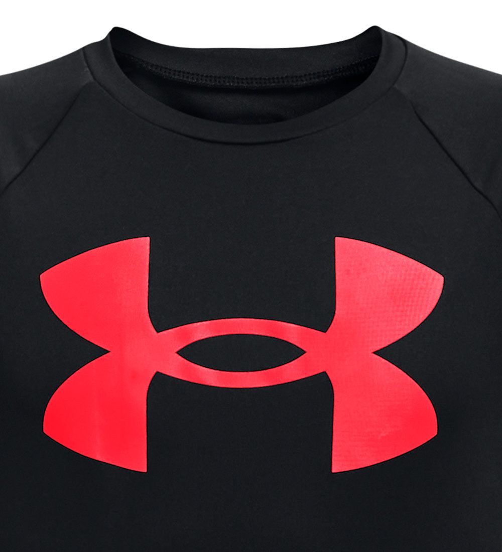 Under Armour T-Shirt - Tech - Sort/Rd m. Logo