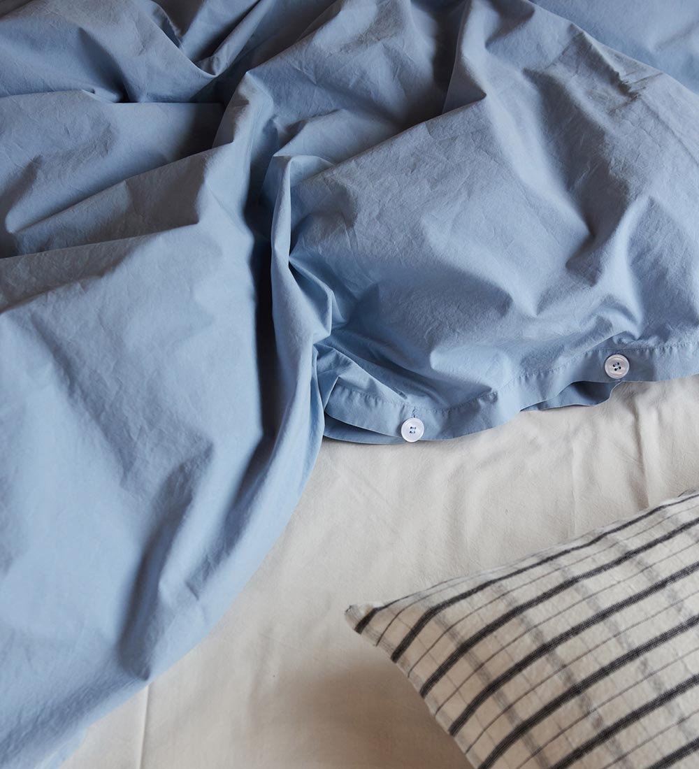 Studio Feder Sengetøj - Baby - 70x100 - Dusty Blue
