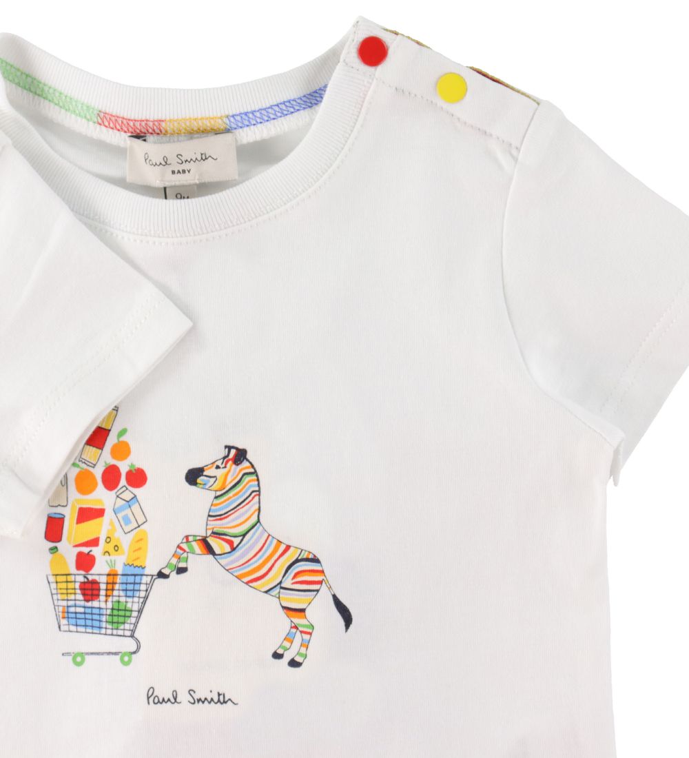 Paul Smith Baby T-shirt - Hvid m. Print
