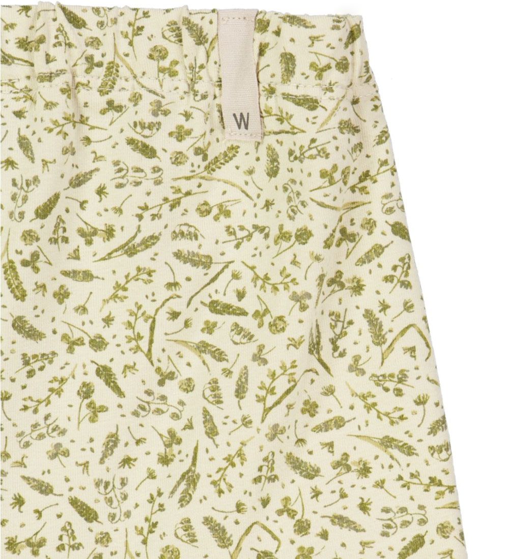 Wheat Shorts - Bjørn - Green Grasses And Seeds