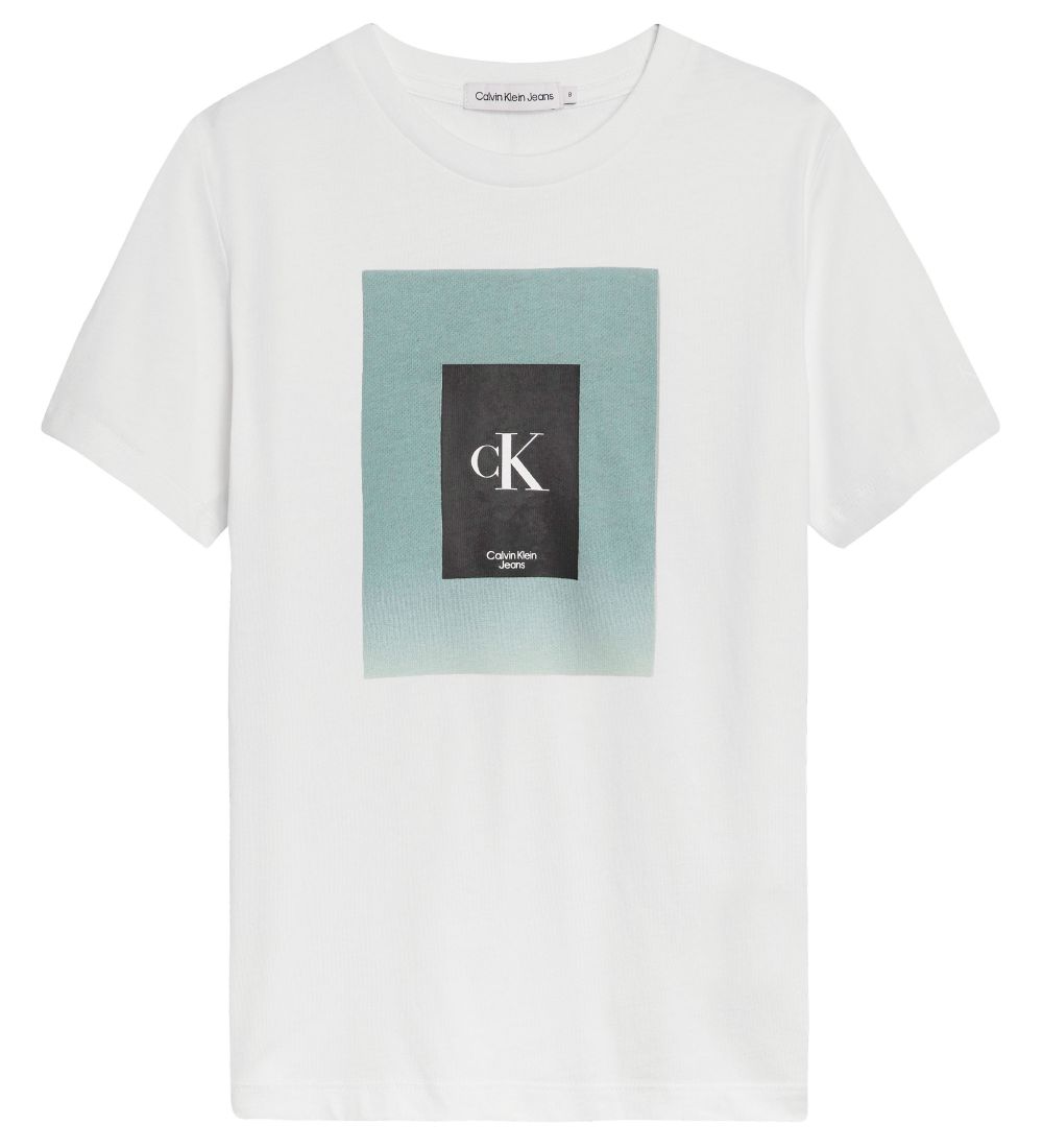 Calvin Klein T-shirt - Gradient Box Logo - Bright White